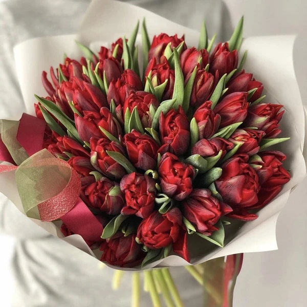 35 пионовидных тюльпан